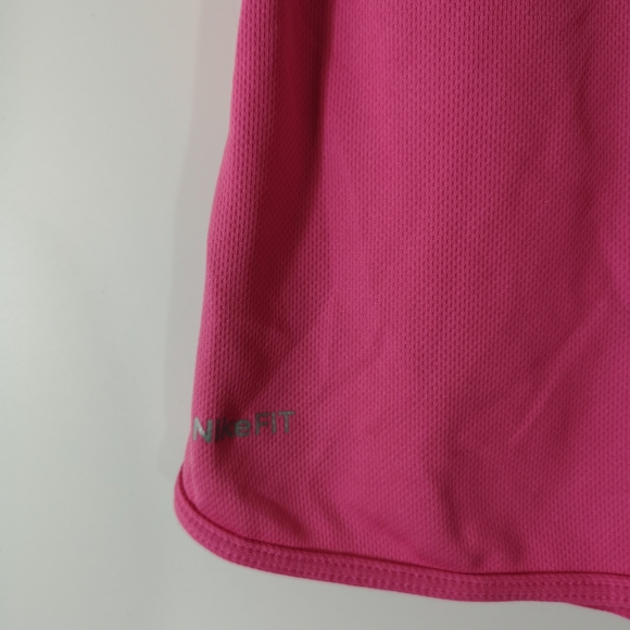 Nike Fit Dry Women's  Pink White Sleeveless Tank Top Gym Workout Running Size XS - Picture 8 of 9